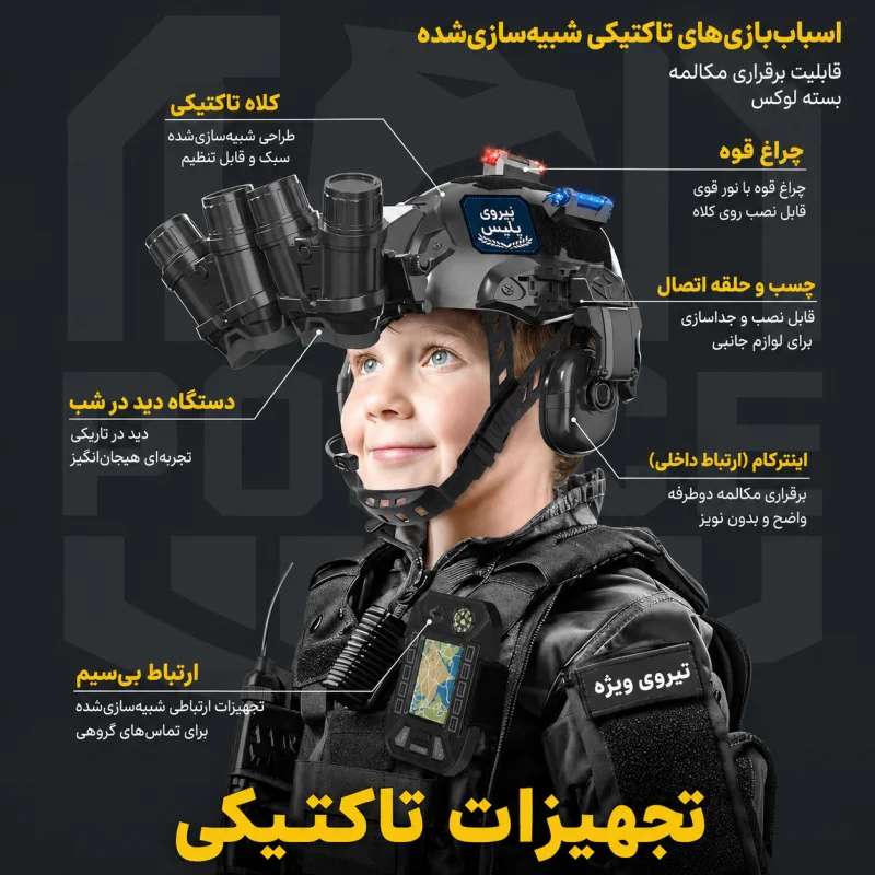 کلاه نظامی حرفه‌ای کودک - تصویر 5