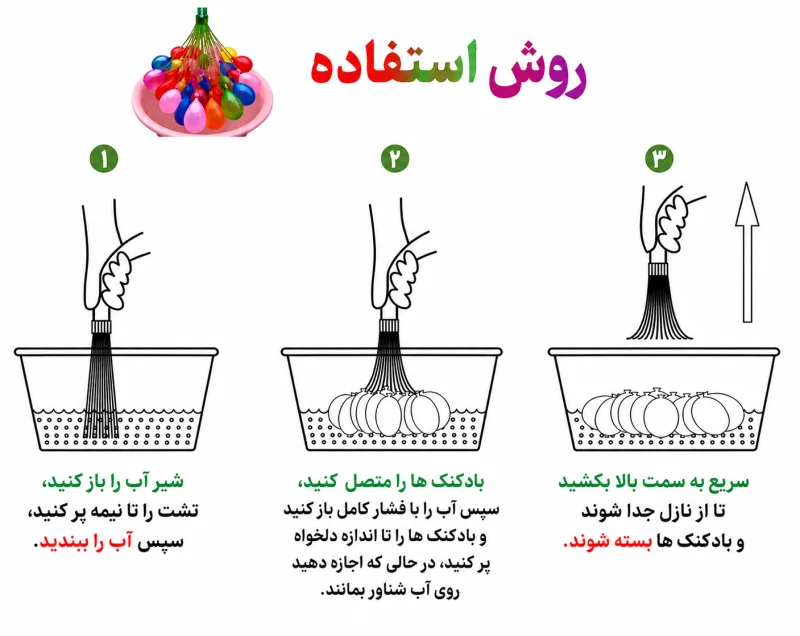 بادکنک  آبی جادویی - تصویر 4
