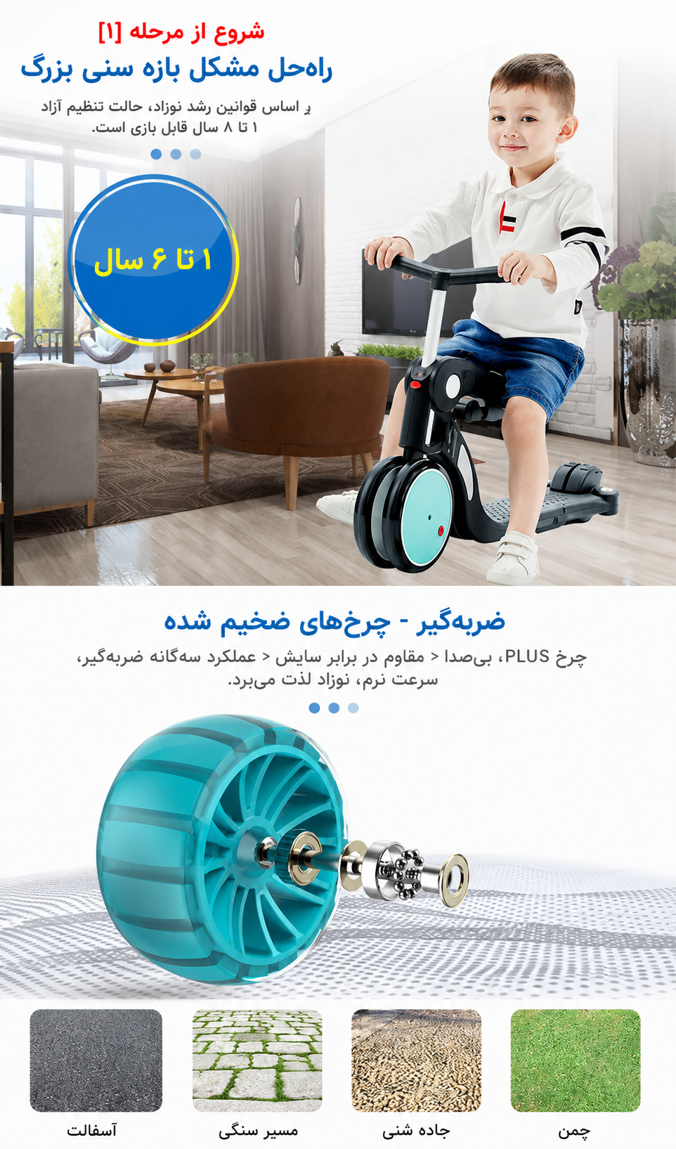 شروع استفاده از اسکوتر کودک