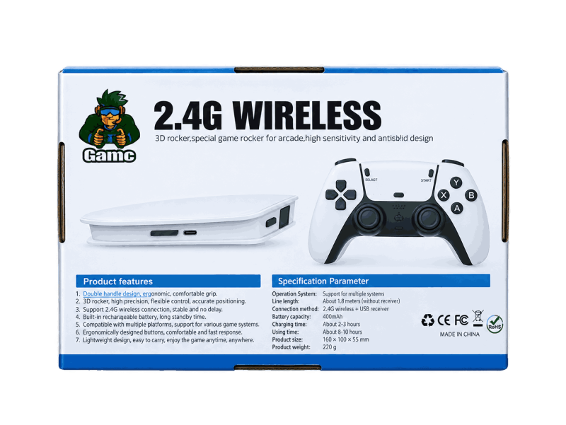 کنسول بازی 2.4G Wireless مدل 3D Rocker | دو دسته HDMI - تصویر 11